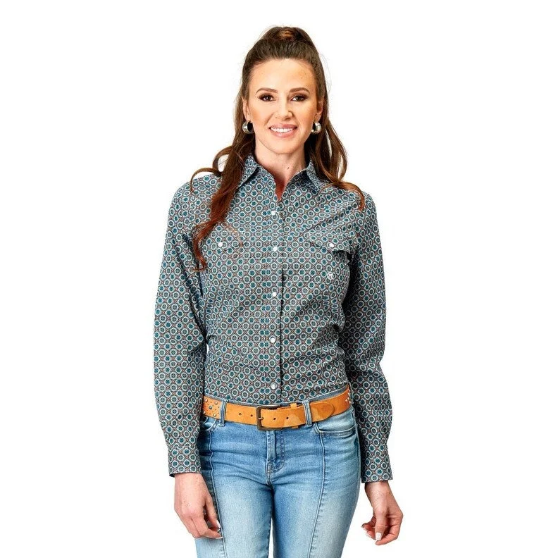 Roper Western Shirt Womens L/S Snap Multi-Color 03-050-0225-2028 MU