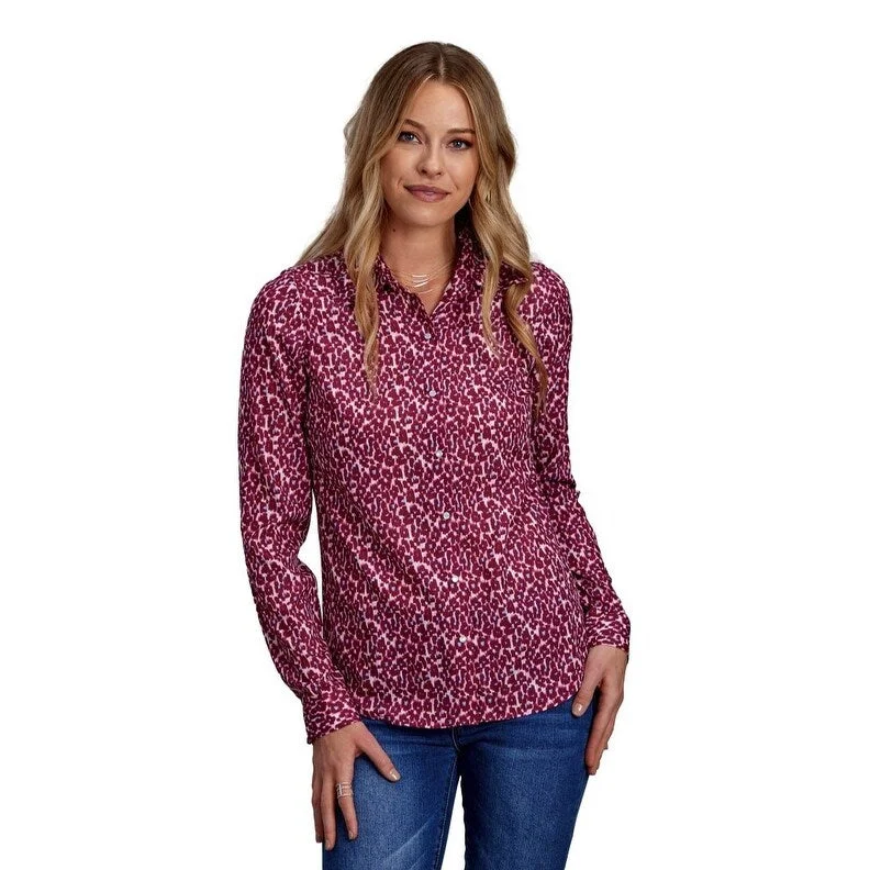 Roper Western Shirt Womens Leopard L/S Multi-Color 03-050-0590-7063 MU