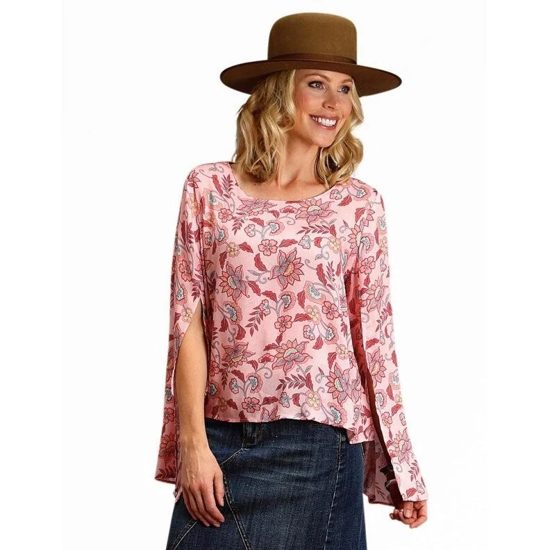 Stetson Western Shirt Womens L/S Flower Boat Pink 11-050-0590-2030 PI