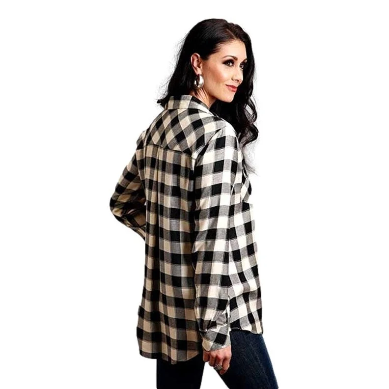 Stetson Western Shirt Womens L/S Plaid Cream 11-050-0597-1052 WH