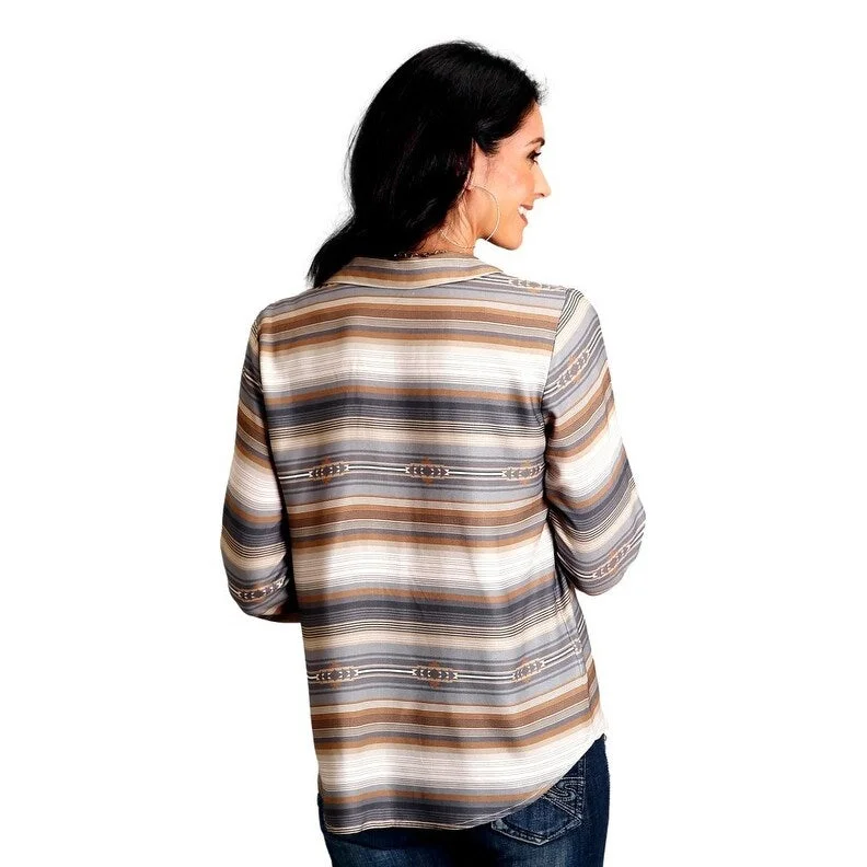 Stetson Western Shirt Womens L/S Serape Brown 11-050-0590-7059 BR