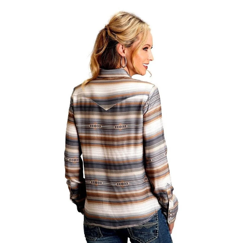 Stetson Western Shirt Womens Serape L/S Brown 11-050-0590-7058 BR