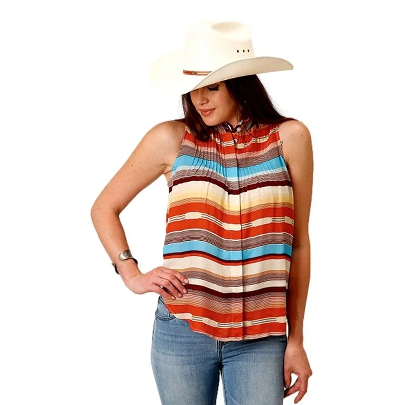 Stetson Western Shirt Womens Sleeveless Multi 11-052-0590-2027 MU