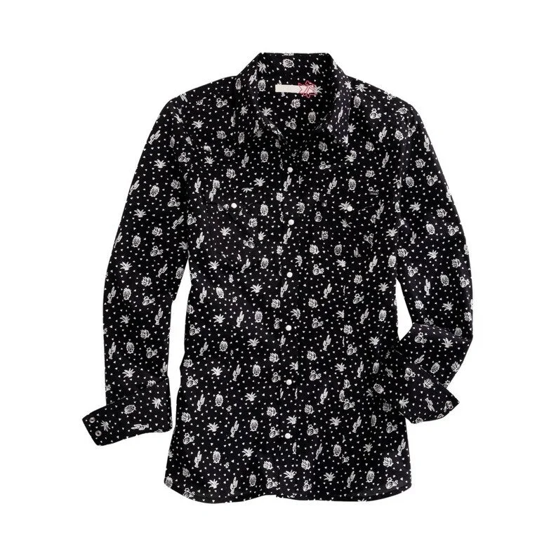 Tin Haul Western Shirt Womens L/S Desert Black 10-050-0064-0608 BL