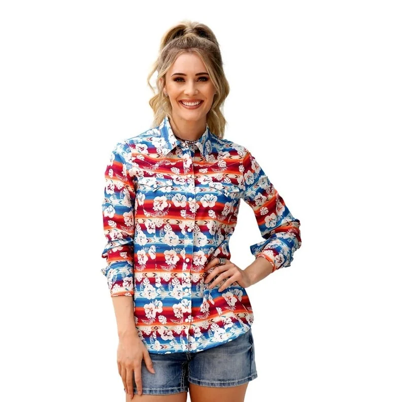 Tin Haul Western Shirt Womens L/S Tropical Multi 10-050-0064-0242 MU