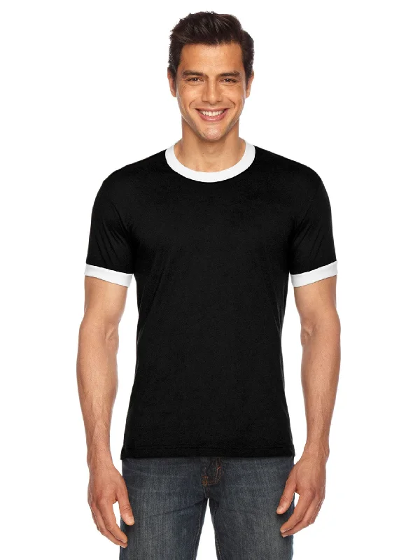 American Apparel Unisex Poly-Cotton Short Sleeve Ringer T-Shirt