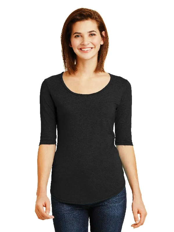 Anvil Ladies Triblend Deep Scoop Half-Sleeve T-Shirt