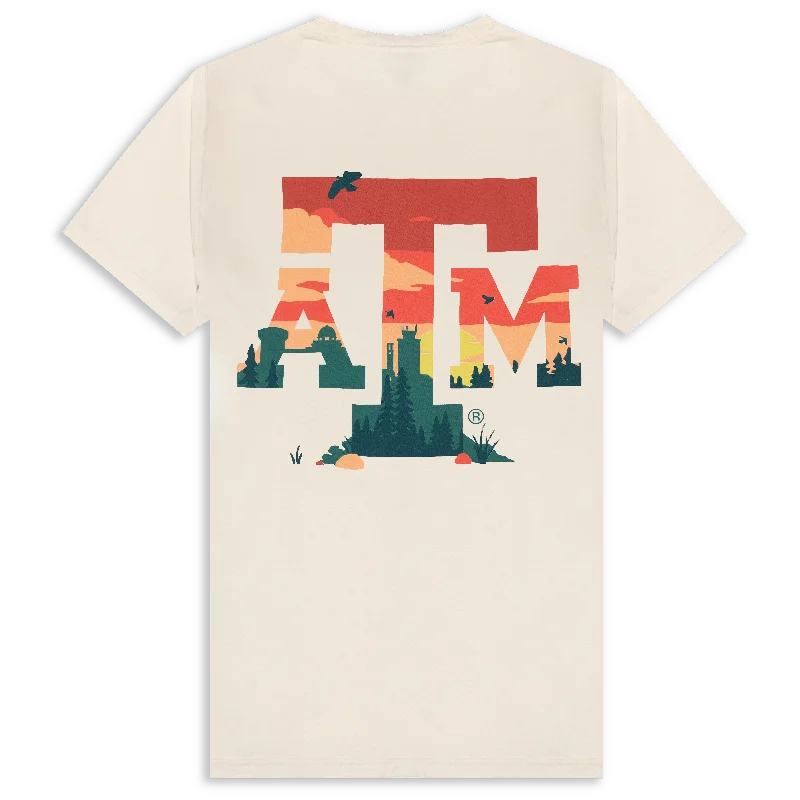 Texas A&M University Colorful ATM Skyline T-Shirt