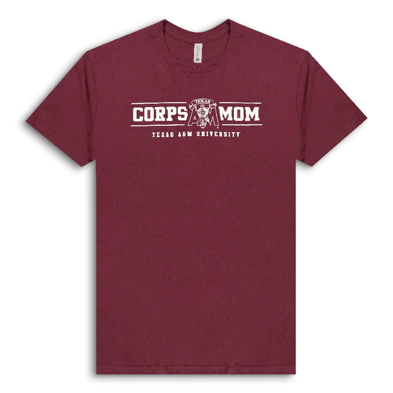 Texas A&M Corps Mom Maroon T-Shirt