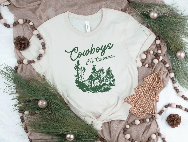 cowboys for christmas t-shirt