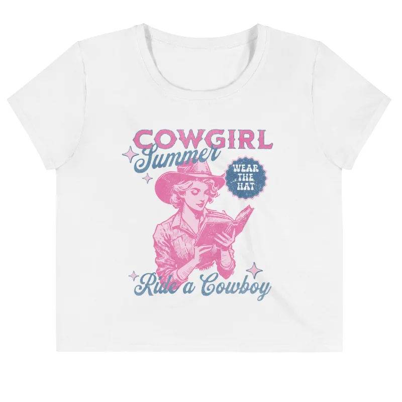 cowgirl summer crop tee