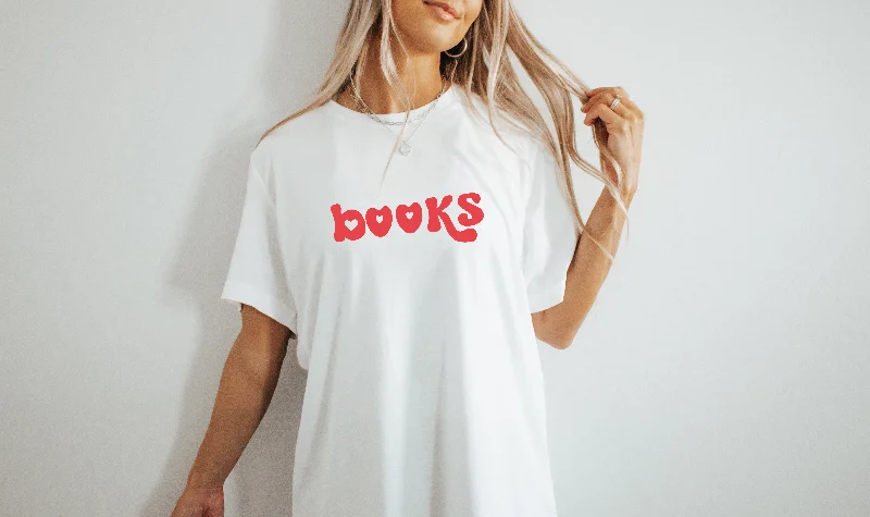 heart books t-shirt