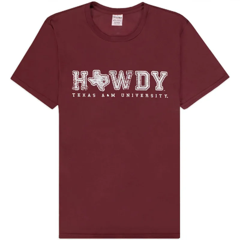 Texas A&M Howdy Comfort Wash Maroon T-Shirt