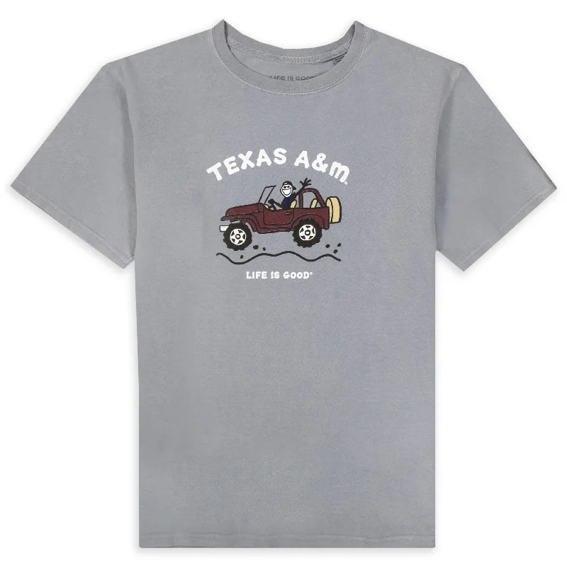 Texas A&M Life is Good Jake 4 Wheelin' Gray T-Shirt