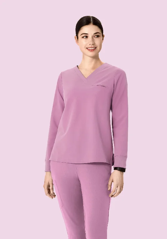 Long Sleeve One Pocket Top Lilac