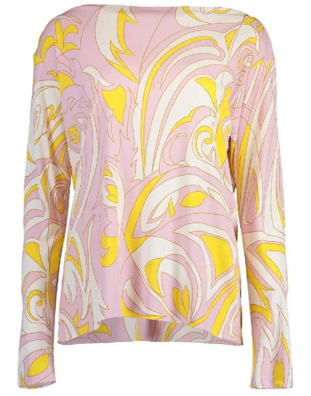 Long Sleeve Print Blouse