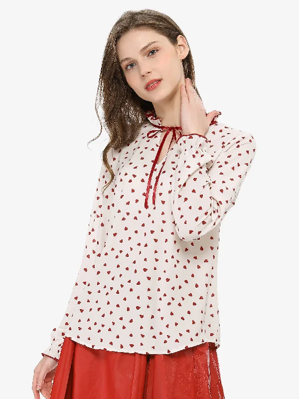 Beige Red-Hearts