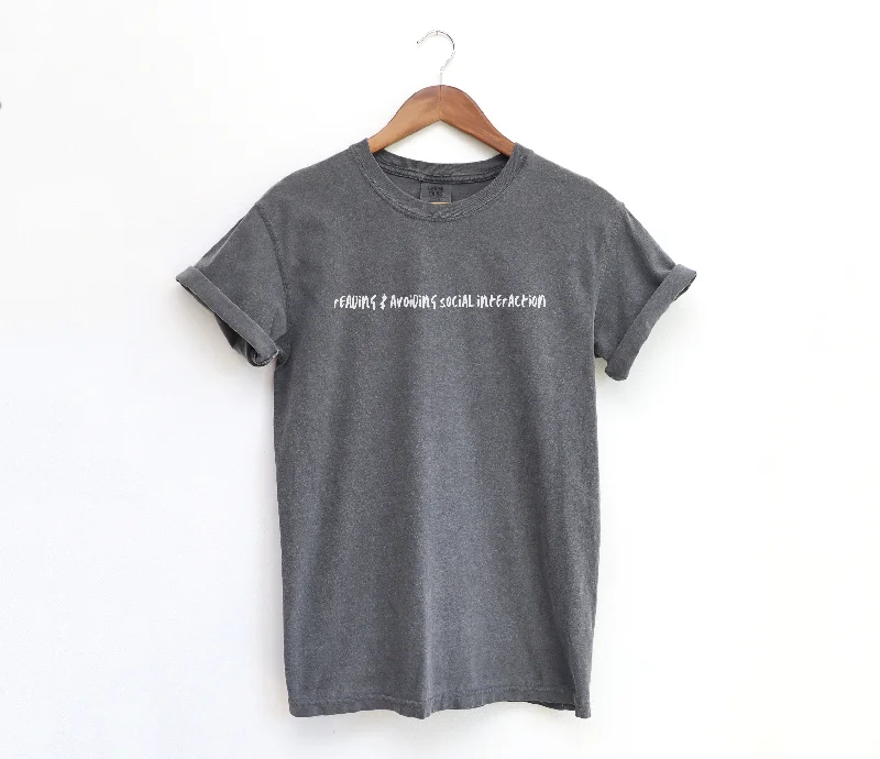 reading & avoiding social interaction t-shirt