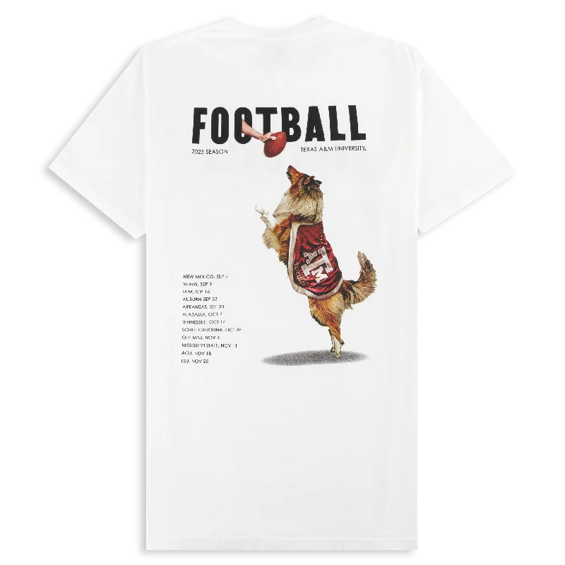 Texas A&M White 2023 Reveille Football T-Shirt