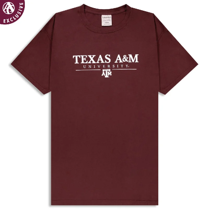 Texas A&M University Simple Maroon T-Shirt