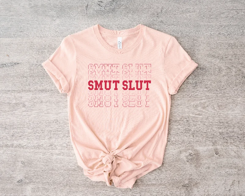 smut slut varsity t-shirt