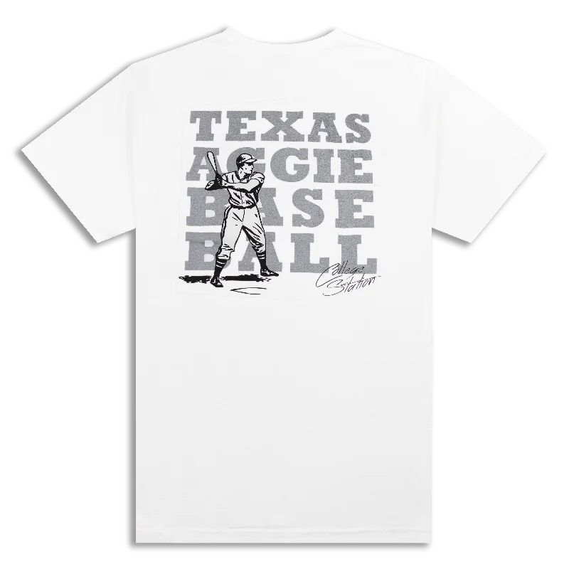 Texas A&M Swing Batter Batter White T-Shirt