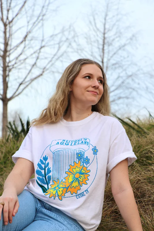 Texas A&M Floral Aggieland Water Tower T-Shirt