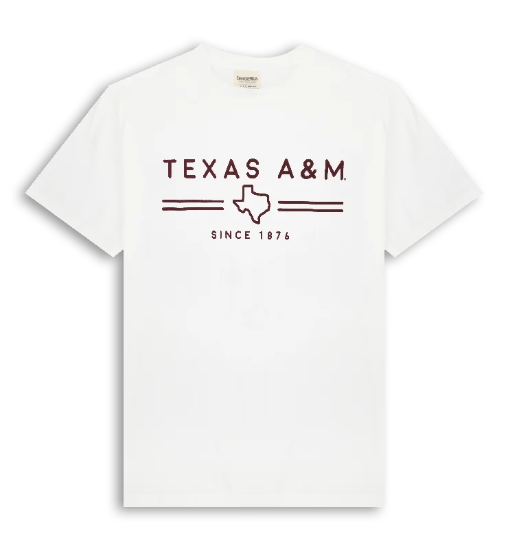 Texas A&M Simple Lonestar State White T-Shirt