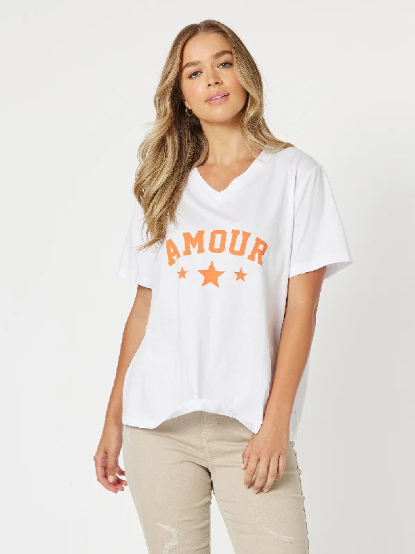 Amour Cotton T-Shirt - Orange