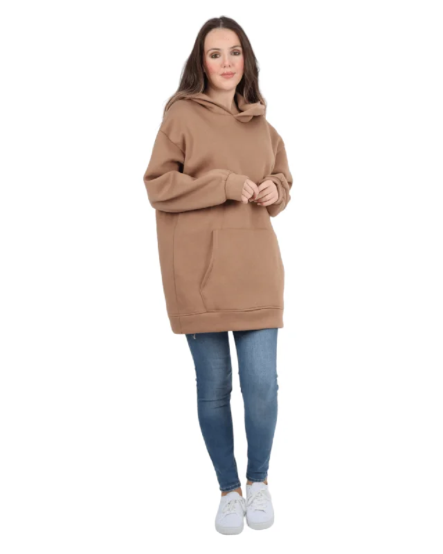 Long Sleeve Wing Back Hooded Top