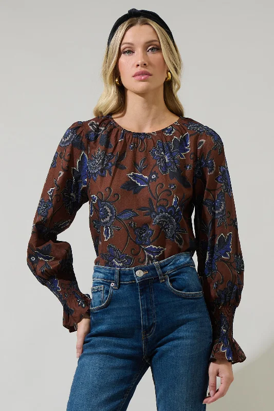 Marlina Floral Jazline Long Sleeve Top