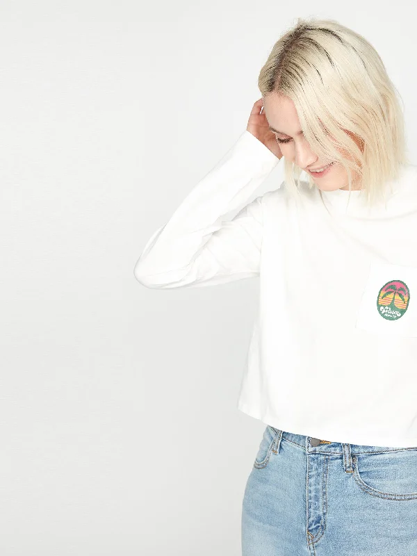 Pocket Dial Long Sleeve Tee - Star White