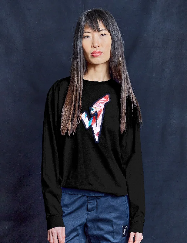 ST Aladdin Sane Long Sleeve Logo Tee in Black