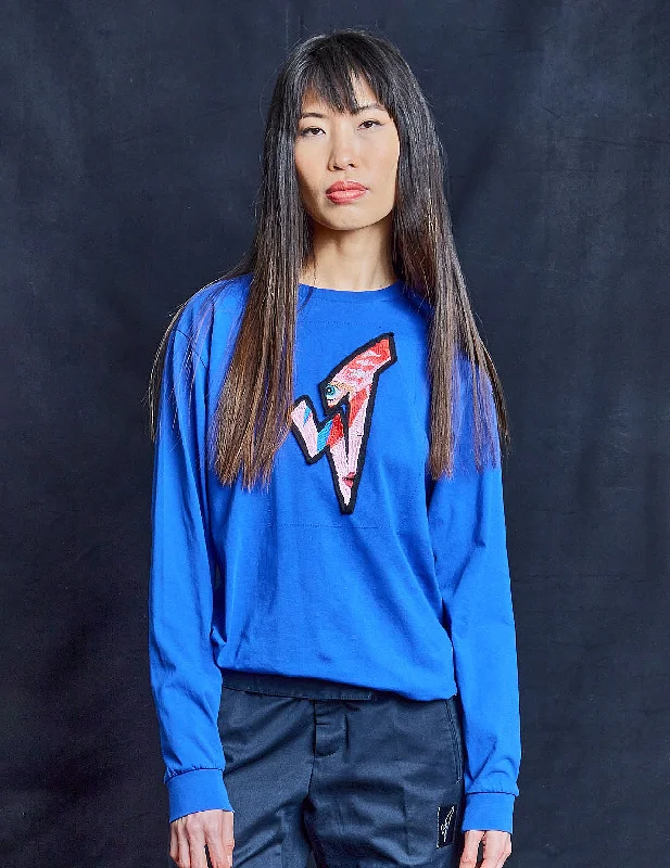 ST Aladdin Sane Long Sleeve Logo Tee in Blue