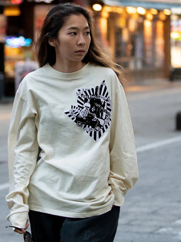 Tokyo True Arrows Long Sleeve Tee - Dirty White