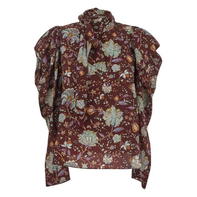 Ulla Johnson Brea Silk Long Sleeve Blouse Heliotrope