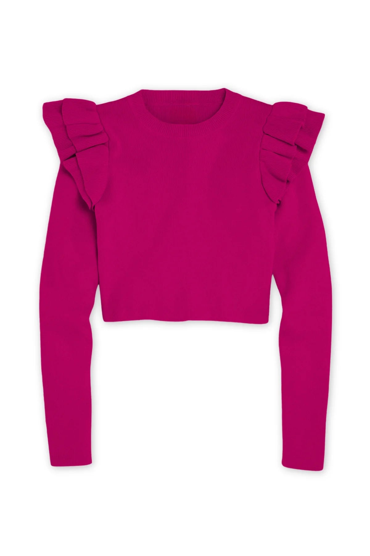 Shocking Pink Long Sleeve Isla Top