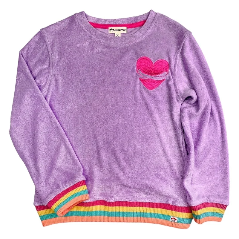 RUBY HEART TERRY SWEATSHIRT