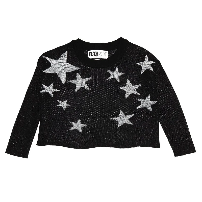 STARS SHIMMER METALLIC SWEATSHIRT