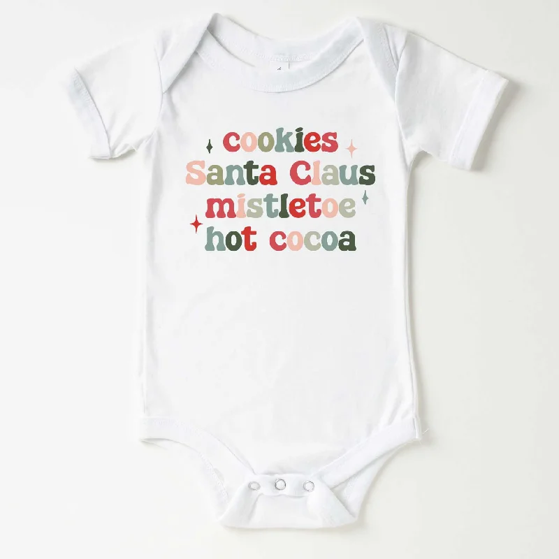 Christmas Favorites Graphic Bodysuit | White