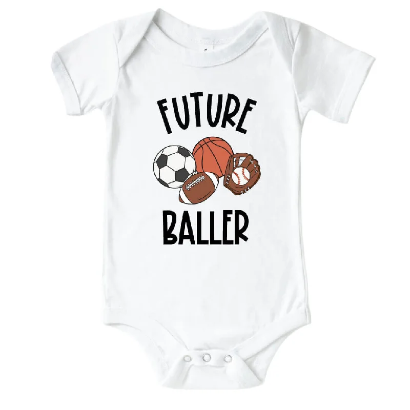 Future Baller Graphic Bodysuit | White