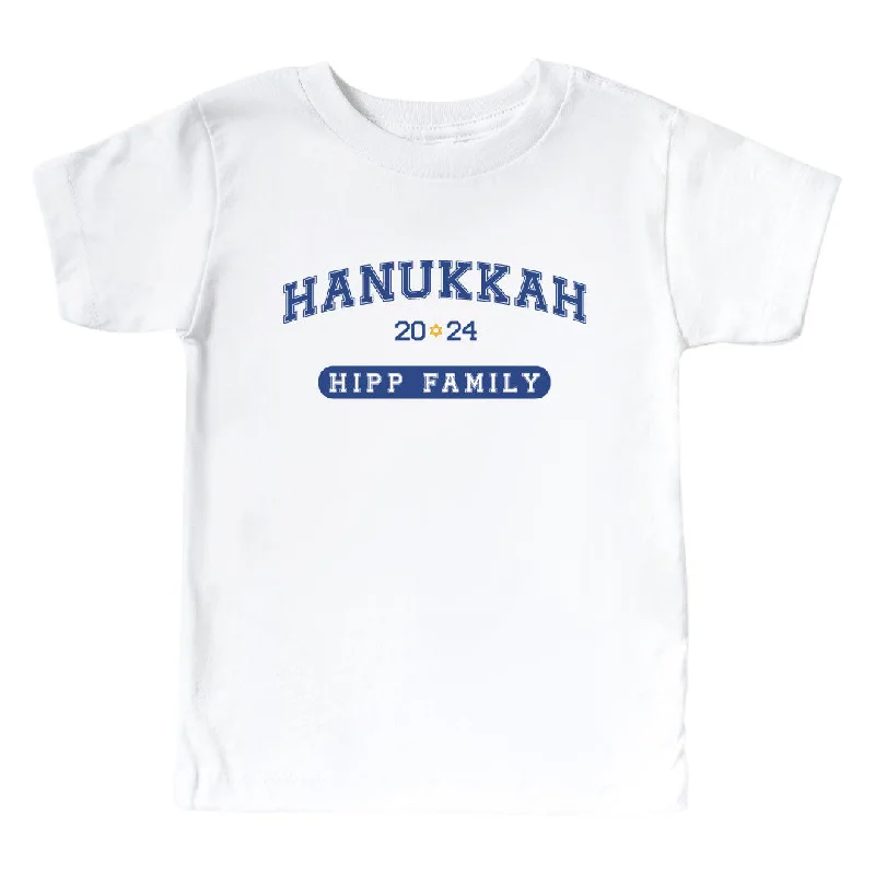 Happy Challahdays Personalized Kids Graphic Tee | White