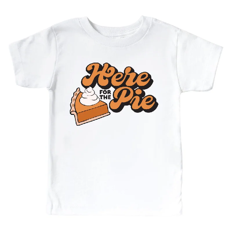 Here For The Pie Kids Graphic Tee | White