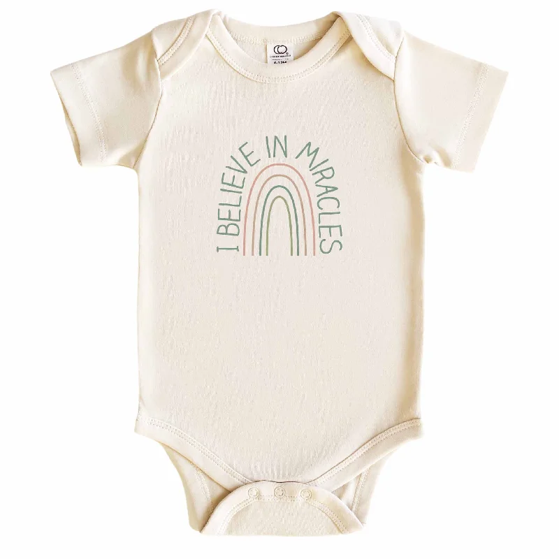 I Believe In Miracles Graphic Bodysuit | Natural