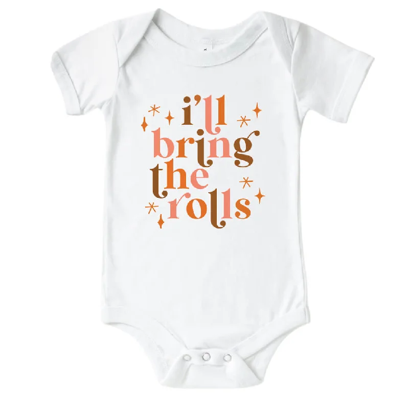 I'll Bring the Rolls Graphic Bodysuit | White