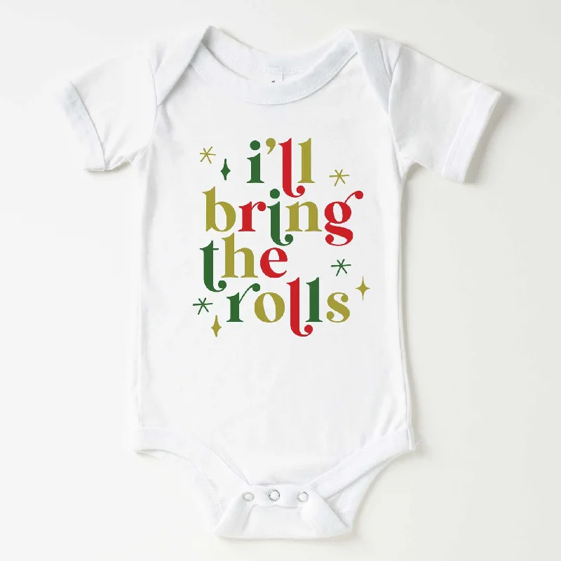 I'll Bring The Rolls Red & Green Graphic Bodysuit | White