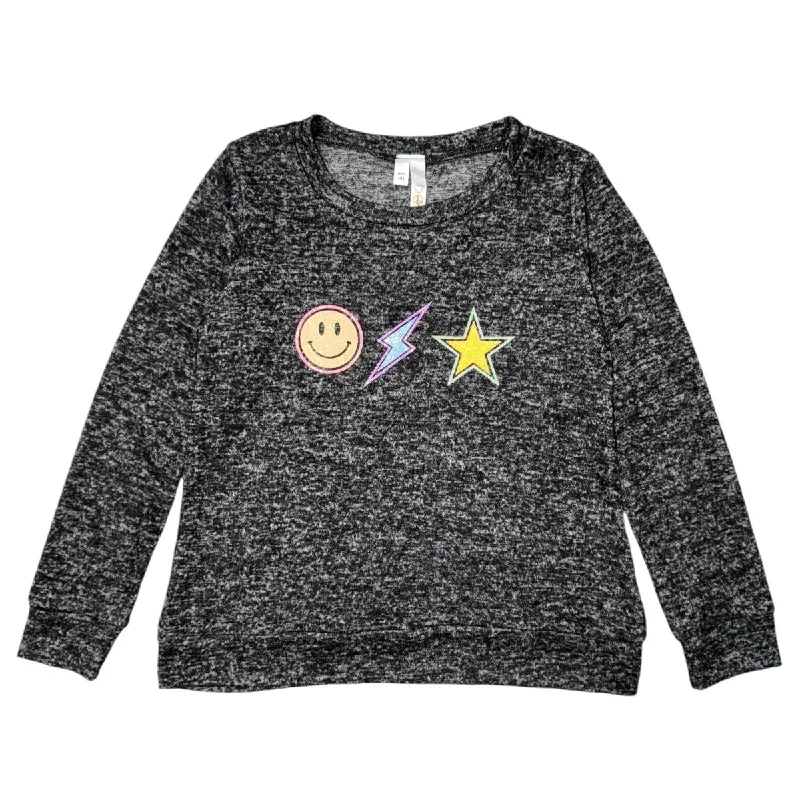 SMILEY & LIGHTNING BOLT SWEATSHIRT