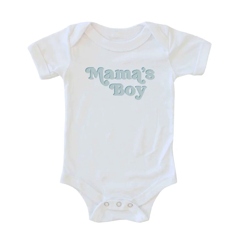 Mama's Boy Graphic Bodysuit | White