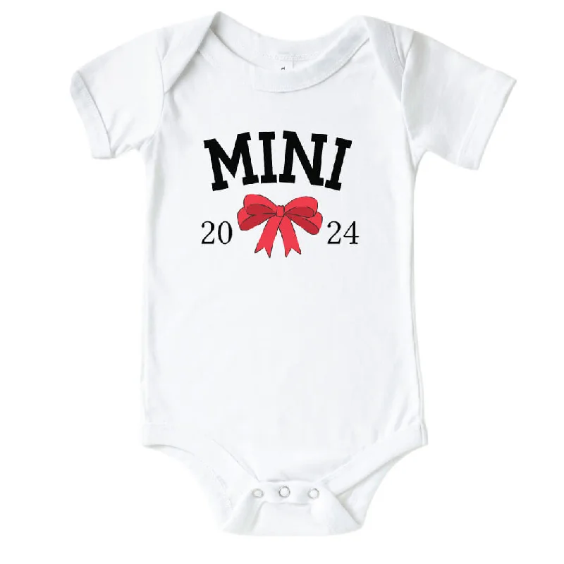 Mini Bow Graphic Bodysuit | White