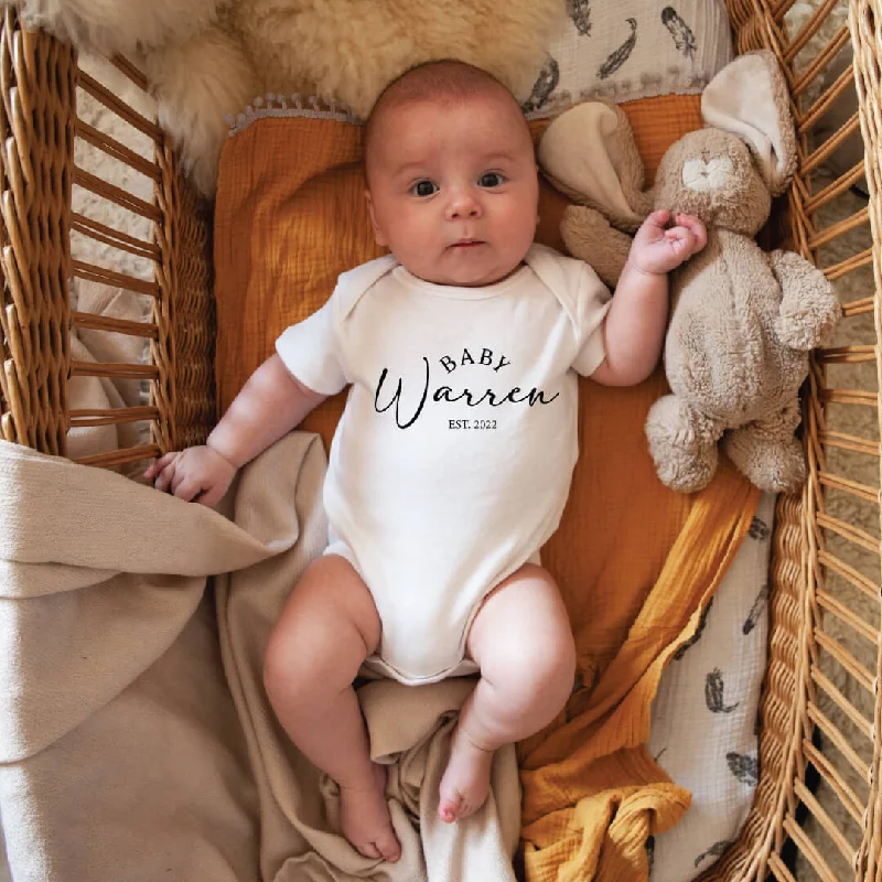 Personalized Name Graphic Bodysuit | White